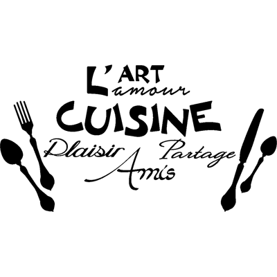 Ambiance-sticker Sticker citation L'art, l'amour de la cuisine ... Publicité Ambiance-sticker Sticker citation L'art, l'amour de la cuisine ... Publicité