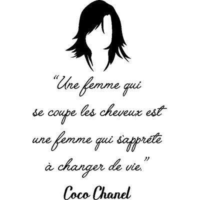 Ambiance-sticker Sticker citation mode une femme qui se ... - C . Chanel - Publicité Ambiance-sticker Sticker citation mode une femme qui se ... - C . Chanel - Publicité
