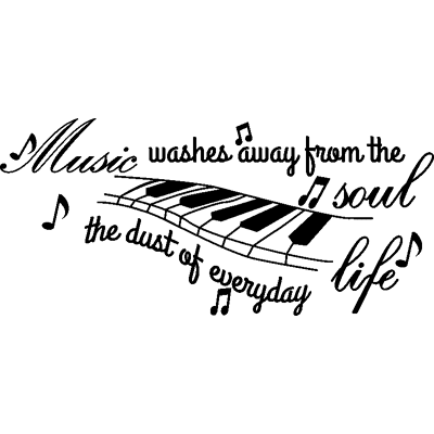 Ambiance-sticker Sticker citation musique music washes away from the soul - Publicité Ambiance-sticker Sticker citation musique music washes away from the soul - Publicité