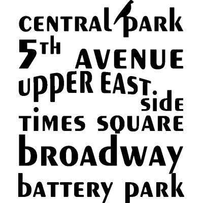 NC Sticker citation New York Central park avenue upper east side - Publicité NC Sticker citation New York Central park avenue upper east side - Publicité