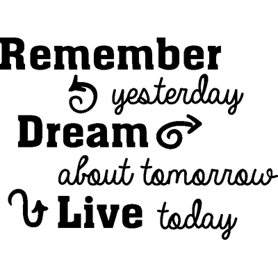 Ambiance-sticker Sticker citation remember yesterday dream - Publicité Ambiance-sticker Sticker citation remember yesterday dream - Publicité
