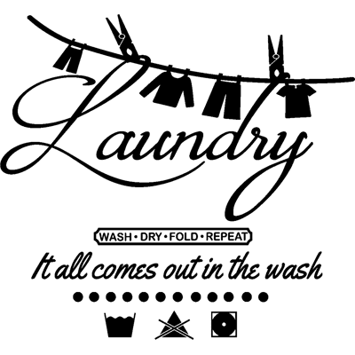 Ambiance-sticker Sticker citation salle de bain It all comes out in the wash - Publicité Ambiance-sticker Sticker citation salle de bain It all comes out in the wash - Publicité