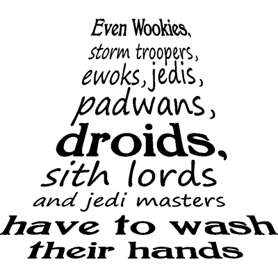 NC Sticker citation wc Even Wookies, storm troopers - Publicité NC Sticker citation wc Even Wookies, storm troopers - Publicité