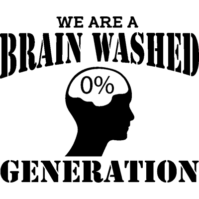 NC Sticker citation we are a brain washed generation - Publicité NC Sticker citation we are a brain washed generation - Publicité