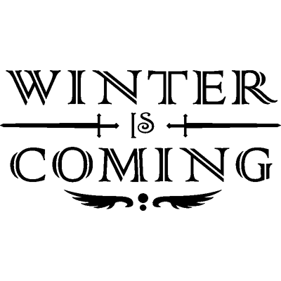 NC Sticker citation Winter is coming - Publicité NC Sticker citation Winter is coming - Publicité
