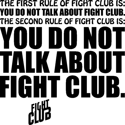 Ambiance-sticker Sticker citation You do not talk about fight club - Publicité Ambiance-sticker Sticker citation You do not talk about fight club - Publicité