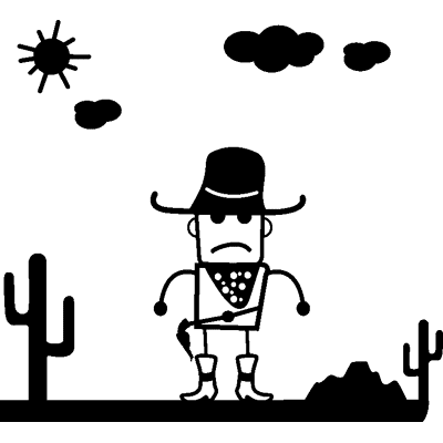 NC Sticker Cowboy Courageux - Publicité NC Sticker Cowboy Courageux - Publicité