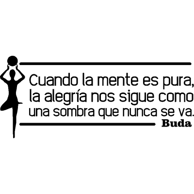 Ambiance-sticker Sticker Cuando la mente es pura, la alegria ... (Buda) - Publicité Ambiance-sticker Sticker Cuando la mente es pura, la alegria ... (Buda) - Publicité