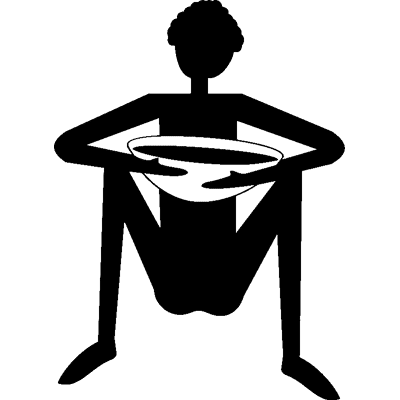 NC Sticker cuisine Silhouette homme assis jambe écarté - Publicité NC Sticker cuisine Silhouette homme assis jambe écarté - Publicité