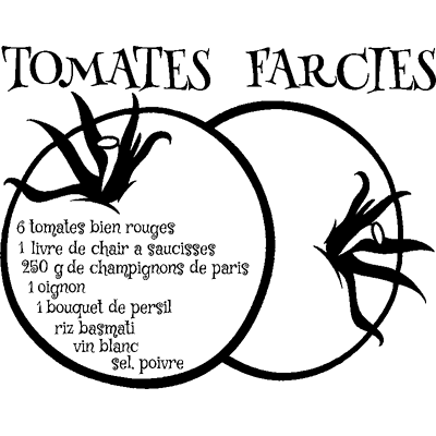 NC Sticker cuisine Tomates farcies - Publicité NC Sticker cuisine Tomates farcies - Publicité