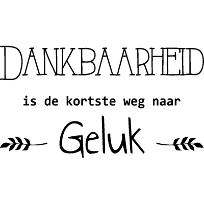 NC Sticker Dankbaarheid is geluk - Publicité NC Sticker Dankbaarheid is geluk - Publicité