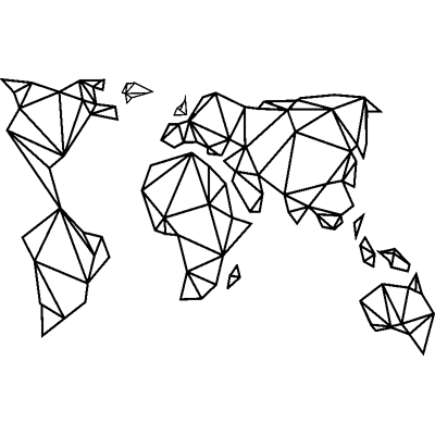 Ambiance-sticker Sticker Design origami carte du monde - Publicité Ambiance-sticker Sticker Design origami carte du monde - Publicité