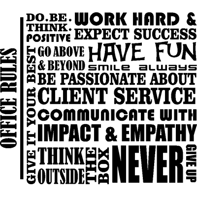 Ambiance-sticker Sticker Do. Be. Work hard - Publicité Ambiance-sticker Sticker Do. Be. Work hard - Publicité