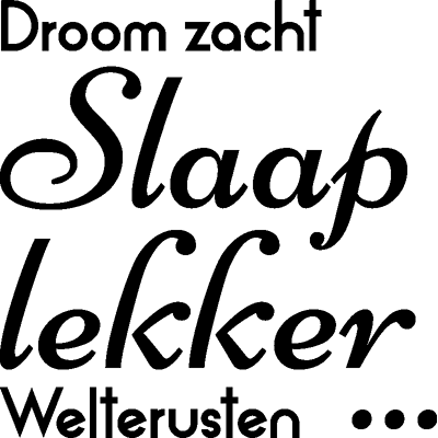 Ambiance-sticker Sticker Droom zacht slaap lekker welterusten - Publicité Ambiance-sticker Sticker Droom zacht slaap lekker welterusten - Publicité