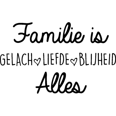 NC Sticker Familie is alles - Publicité NC Sticker Familie is alles - Publicité