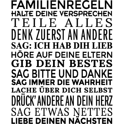 NC Sticker Familienregeln - Publicité NC Sticker Familienregeln - Publicité