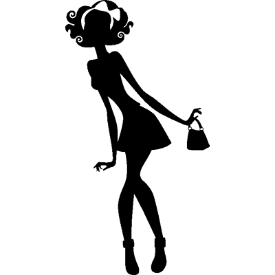 Ambiance-sticker Sticker Femme avec un petit sac - Publicité Ambiance-sticker Sticker Femme avec un petit sac - Publicité