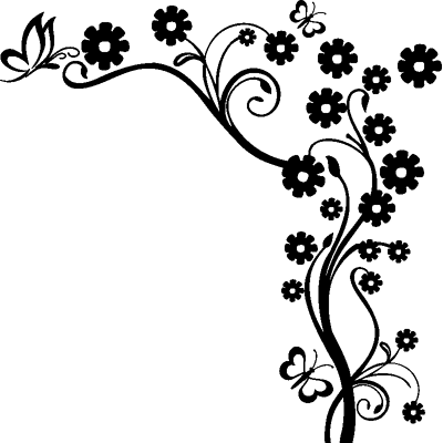 Ambiance-sticker Sticker fleurs et papillons baroque - Publicité Ambiance-sticker Sticker fleurs et papillons baroque - Publicité