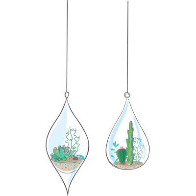 Ambiance-sticker Sticker fleurs et plantes suspendues dans des vases - Publicité Ambiance-sticker Sticker fleurs et plantes suspendues dans des vases - Publicité