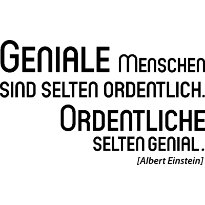 NC Sticker Geniale menschen sind... - A. Einstein - Publicité NC Sticker Geniale menschen sind... - A. Einstein - Publicité