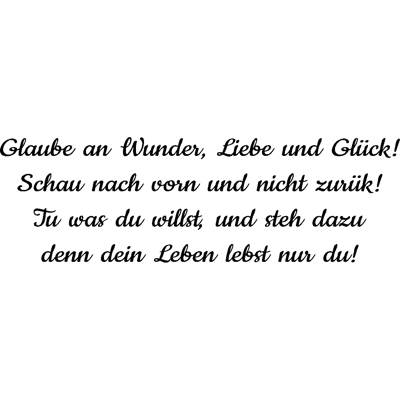 NC Sticker Glaube an wunder, liebe und glück - Publicité NC Sticker Glaube an wunder, liebe und glück - Publicité