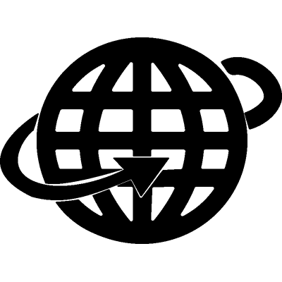 NC Sticker Globe terrestre et flêche - Publicité NC Sticker Globe terrestre et flêche - Publicité