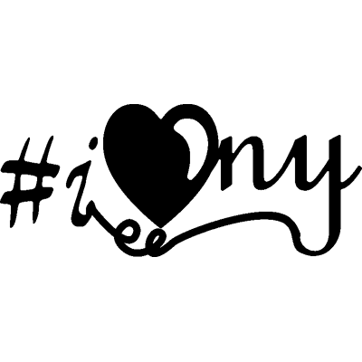 NC Sticker Hashtag I love NY - Publicité NC Sticker Hashtag I love NY - Publicité