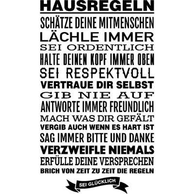 NC Sticker Hausregeln - Publicité NC Sticker Hausregeln - Publicité