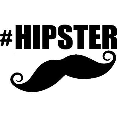 NC Sticker Hipster moustache - Publicité NC Sticker Hipster moustache - Publicité