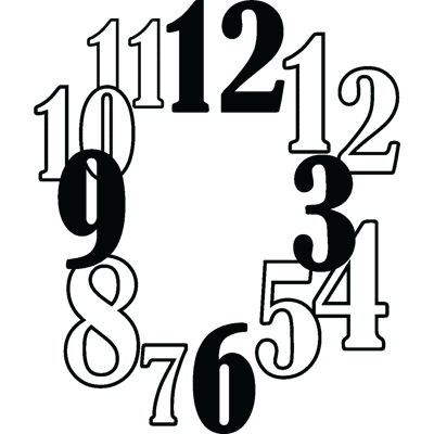 Ambiance-sticker Sticker horloge chiffres noir et blanc - Publicité Ambiance-sticker Sticker horloge chiffres noir et blanc - Publicité