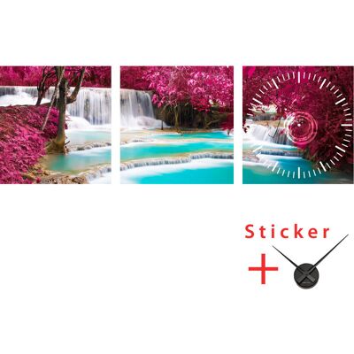Ambiance-sticker Sticker horloge Les cascades du bonheur - Publicité Ambiance-sticker Sticker horloge Les cascades du bonheur - Publicité