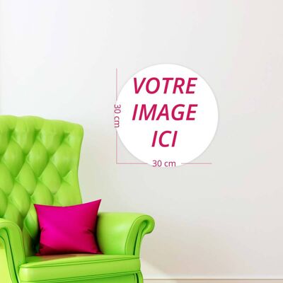 Ambiance-sticker Sticker image personnalisable rond H30 x L30 cm - Publicité Ambiance-sticker Sticker image personnalisable rond H30 x L30 cm - Publicité