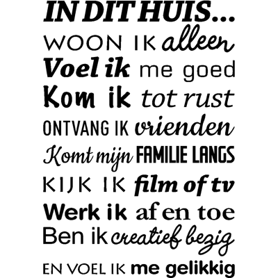 NC Sticker In dit huis II - Publicité NC Sticker In dit huis II - Publicité