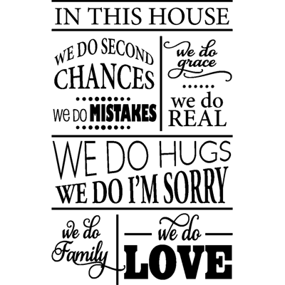 NC Sticker In this house design - Publicité NC Sticker In this house design - Publicité