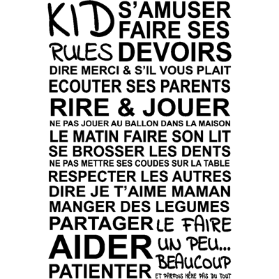 NC Sticker Kid rules II - Publicité NC Sticker Kid rules II - Publicité
