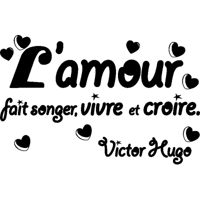 NC Sticker - L'amour fait songer vivre et croire - Autocollant mural - Publicité NC Sticker - L'amour fait songer vivre et croire - Autocollant mural - Publicité
