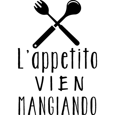 NC Sticker L’appetito vien mangiando - Publicité NC Sticker L’appetito vien mangiando - Publicité