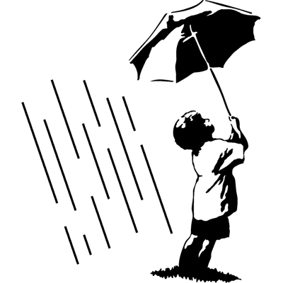 NC Sticker L’enfant sous la pluie - Publicité NC Sticker L’enfant sous la pluie - Publicité