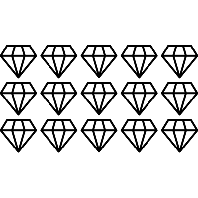 NC Sticker Lot de 15 Diamants - Publicité NC Sticker Lot de 15 Diamants - Publicité