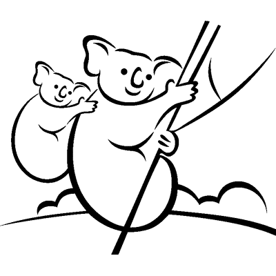 Ambiance-sticker Sticker Maman et son enfant koala - Publicité Ambiance-sticker Sticker Maman et son enfant koala - Publicité