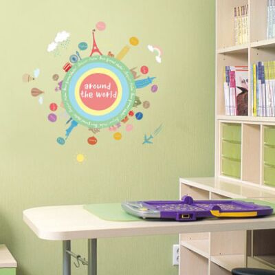 Ambiance-sticker Sticker mapmonde pour enfants - Publicité Ambiance-sticker Sticker mapmonde pour enfants - Publicité