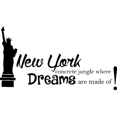 Sticker New York concrete jungle design - Publicité Sticker New York concrete jungle design - Publicité