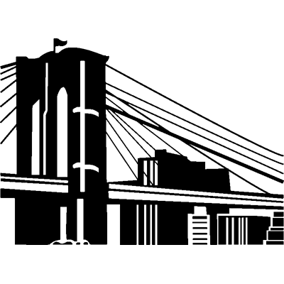 NC Sticker New York pont de Brooklyn - Publicité NC Sticker New York pont de Brooklyn - Publicité