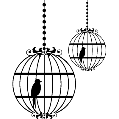 Ambiance-sticker Sticker oiseaux dans leurs cages - Publicité Ambiance-sticker Sticker oiseaux dans leurs cages - Publicité
