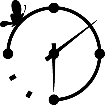 Ambiance-sticker Sticker papillon sur une horloge - Publicité Ambiance-sticker Sticker papillon sur une horloge - Publicité