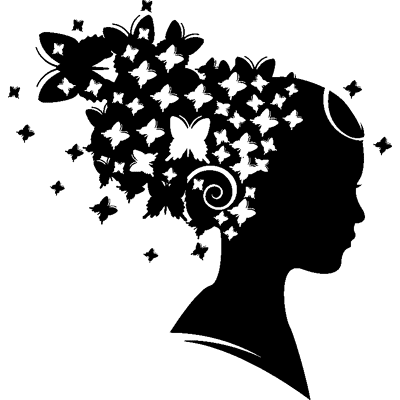 NC Sticker Papillons coiffure - Publicité NC Sticker Papillons coiffure - Publicité