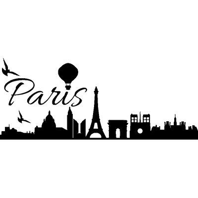 Ambiance-sticker Sticker Paris ville du bonheur - Publicité Ambiance-sticker Sticker Paris ville du bonheur - Publicité