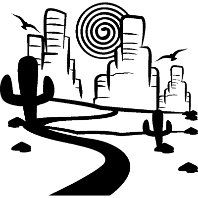 NC Sticker paysage Far West - Publicité NC Sticker paysage Far West - Publicité