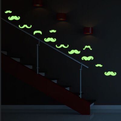 Ambiance-sticker Sticker phosphorescent 30 moustaches - Publicité Ambiance-sticker Sticker phosphorescent 30 moustaches - Publicité