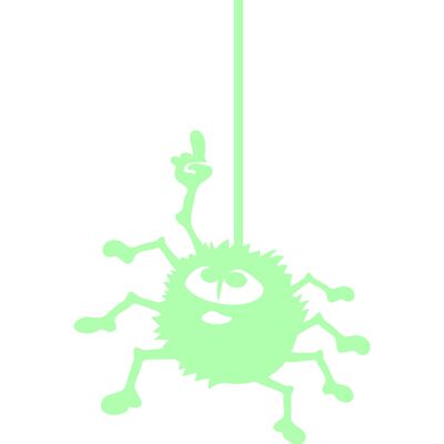 NC Sticker phosphorescent Araignée suspendu - Publicité NC Sticker phosphorescent Araignée suspendu - Publicité